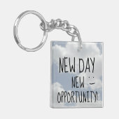NIEUWE DAG NIEUWE MOGELIJKHEID Inspirerend prijsop Sleutelhanger (Voorkant Links)