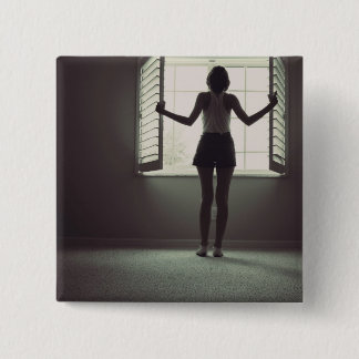 Nieuwe dag vierkante button 5,1 cm