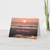 Nieuwe dag zon stijgt boven de oceaan kaart (Voorkant)