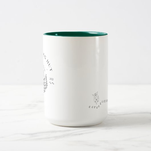 Nieuwe dansende Hut logo mok (Center)