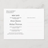 Nieuwe datum trouwfoto modern save the date announ aankondigingskaart (Achterkant)