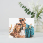 Nieuwe datum trouwwijziging plannen uitstel aankondigingskaart (Staand voorkant)