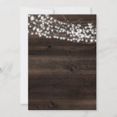 Nieuwe datum Wood & Lights uitgestelde bruiloft Ka Kaart (Achterkant)