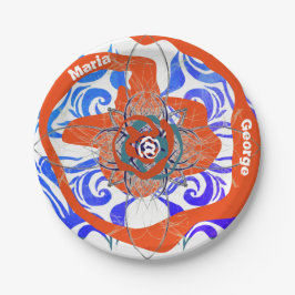 Nieuwe Deco Oranje Strange 2 Namen Papieren Bordje