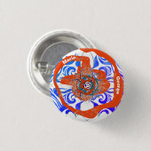 Nieuwe Deco Oranje Strange 2 Namen Ronde Button 3,2 Cm (Voorkant /achterkant)
