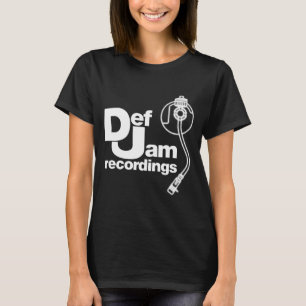 Nieuwe Def Jam-opname Logo Clic Rap Hip Hop Me T-shirt