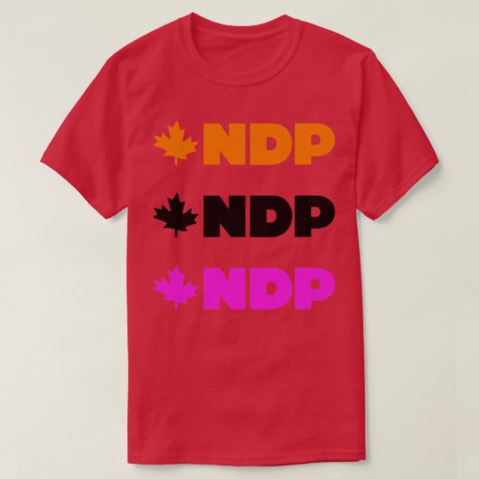 Nieuwe Democratische Partij NDP Sticker Pack Canad T-shirt (Design voorkant)