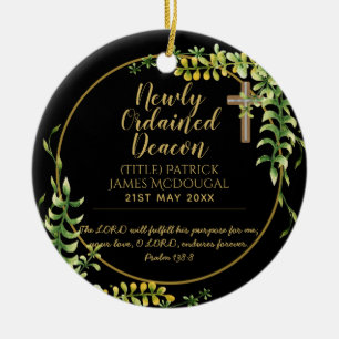 Nieuwe Diaken Geschenk Bijbeltekst Aanpasbaar Keramisch Ornament