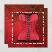 nieuwe diamant CORSET RED BACHORETTE Kaart (Voorkant / Achterkant)