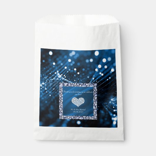 NIEUWE DIAMOND ROYAL SATIN FAVOR BAG BEDANKZAKJE (Voorkant)