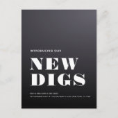 NIEUWE DIGS Eenvoudige, minimale aankondiging van  (Voorkant)