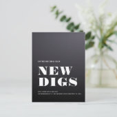 NIEUWE DIGS Eenvoudige, minimale aankondiging van  (Staand voorkant)