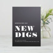 NIEUWE DIGS Eenvoudige, minimale aankondiging van  (Staand voorkant)