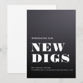 NIEUWE DIGS Eenvoudige, minimale aankondiging van  (Voorkant / Achterkant)