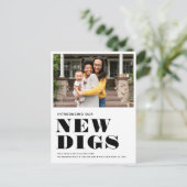 NIEUWE DIGS Simple Photo Modern Minimal Moving Aankondigingskaart (Staand voorkant)