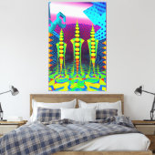 Nieuwe Dimensies Beckon - Ken Gage Art Canvas Afdruk (Insitu (Slaapkamer))