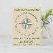 Nieuwe directies kompas die afscheid neemt van de  kaart (Staand voorkant)