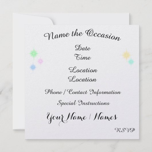 Nieuwe disco partij - SRF Kaart (Achterkant)