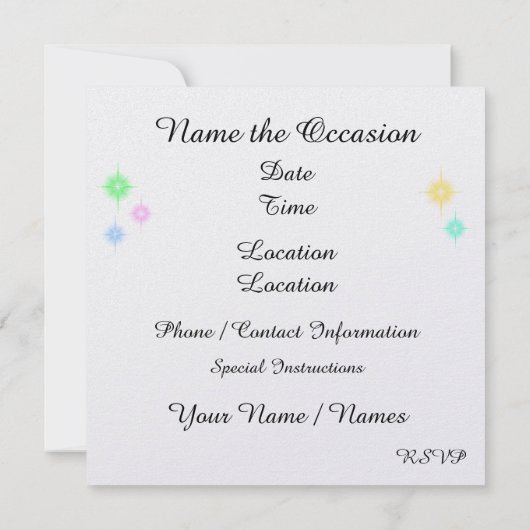 Nieuwe disco partij - SRF Kaart (Achterkant)