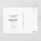 Nieuwe Dog Fur Baby aankondiging Briefkaart (Achterkant)