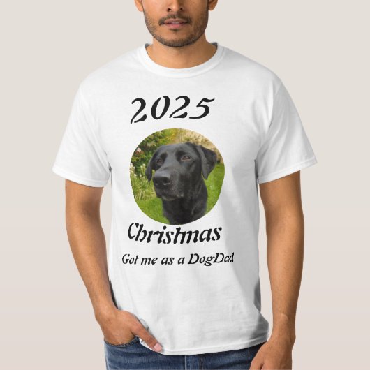 Nieuwe DogDad Kerst foto T-shirt (Voorkant)