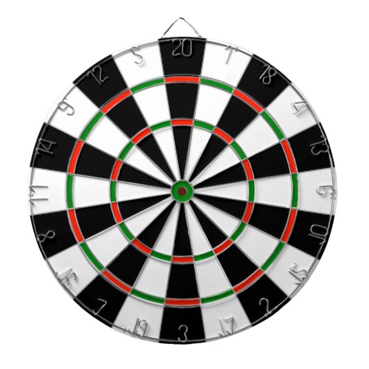 Nieuwe draai op kleuren van een dartboard met rege dartbord (Voorkant)