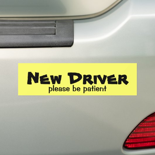 Nieuwe driver BE Patiënt Bumpersticker (Op auto)