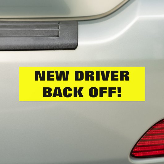 Nieuwe driver Bumpersticker (Op auto)