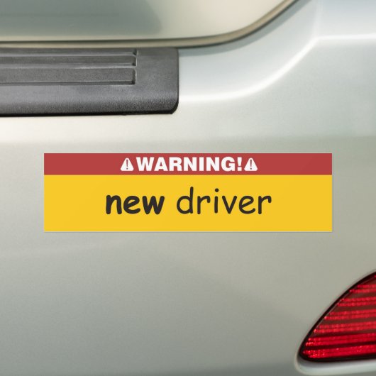 nieuwe driver bumpersticker (Op auto)