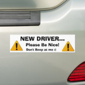 Nieuwe driver Bumpersticker (Op auto)