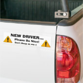 Nieuwe driver Bumpersticker (Op Truck)