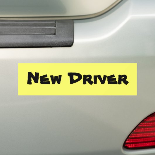 Nieuwe driver Bumpersticker (Op auto)