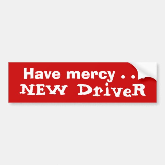 Nieuwe driver Bumpersticker (Voorkant)