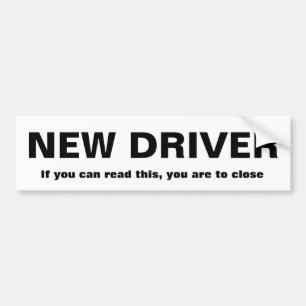 Nieuwe driver bumpersticker
