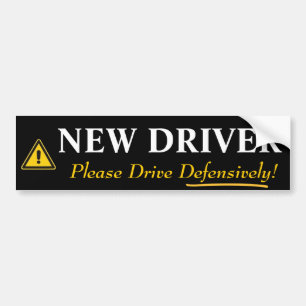 Nieuwe driver, degressief station, alstublieft bumpersticker