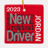 Nieuwe driver extraordinaire CUSTOM Keramisch Ornament (Voorkant)