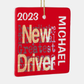 Nieuwe driver extraordinaire CUSTOM Keramisch Ornament (Rechts)