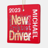 Nieuwe driver extraordinaire CUSTOM Keramisch Ornament (Links)