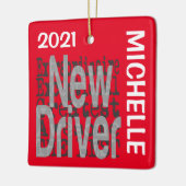 Nieuwe driver extraordinaire CUSTOM Keramisch Ornament (Links)