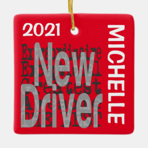 Nieuwe driver extraordinaire CUSTOM Keramisch Ornament