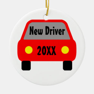 Nieuwe driver keramisch ornament