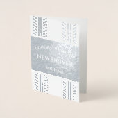 Nieuwe Driver Tyre Treads Gefeliciteerd Folie Kaar Kaarten (Voorkant)