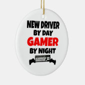 Nieuwe driver voor dag tegen nacht keramisch ornament (Rechts)