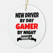 Nieuwe driver voor dag tegen nacht keramisch ornament (Links)