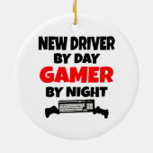 Nieuwe driver voor dag tegen nacht keramisch ornament (Achterkant)