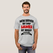Nieuwe driver voor dag tegen nacht t-shirt (Voorkant volledig)