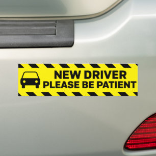 Nieuwe driver Wees geduldig Bumpersticker