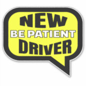 Nieuwe driver wees geduldig sticker (Voorkant)