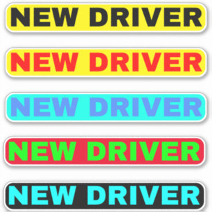 Nieuwe drivertekst - Eenvoudig stuurprogramma nieu Sticker