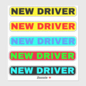 Nieuwe drivertekst - Eenvoudig stuurprogramma nieu Sticker (Vel)